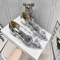 Giầy búp bê pha lê trong suốt gắn đá đế thấp 2cm (phom to nên lùi 1size) 261