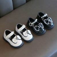 Giày Búp Bê Phối Nơ Đính ngọċ Sang Chảnh Phong Cách Tiểu Thư Công Chúa