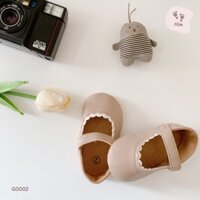 Giày búp bê tập đi mềm & êm chân cho bé gái 6-12 tháng, màu hồng nude