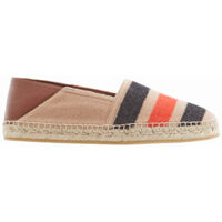 Giày Burberry Light Camel Alport Stripe Detail Wool And Leather Espadrilles