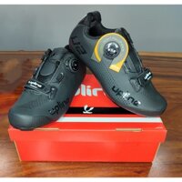 Giày can đạp xe Upline U2 màu đen dùng can Road và can MTB