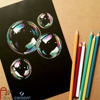 Giấy Canson Đen 180gsm - Khổ A5