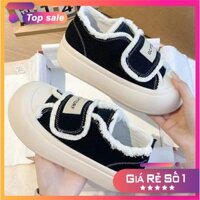 Giày Canvas Pháp quai dán viền tua dành cho nữ
