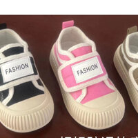 Giày Canvas quai dán FASHION 3 màu cho bé trai bé gái tiện lợi Sz21 -26