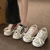 Giày canvas thể thao mẫu mới 3 màu tua rua dây buộc trên