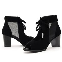 Giày Cao Cổ Đính Nơ