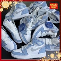 Giày cao cổ Hyper Royal xanh nỉ [ Tặng dây giày] Giày xanh nỉ cổ cao siêu hot 2021