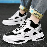 Giày cao cổ nam sneaker Watah viền phản quang phong cách nổi bật