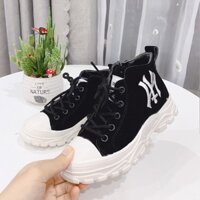 Giày Cao Cổ NY - Giày Boot Da Lộn Cao Cổ Buộc Dây Cho Bé Gái Và Bé Trai Size 27 đến 37