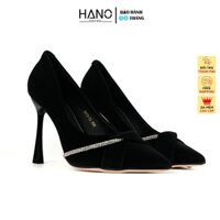 Giày Cao gót 10p Nhập Khẩu Gót nhọn Nơ vát Phối Dây Đá Sang Chảnh Da mềm Cao Cấp Dự tiệc CG8771 VNXK