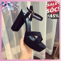 Giày cao gót 12 phân đen kèm ảnh thật -[ HÀNG CÓ SẴN] hot