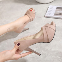 Giày cao gót 2019-2 10cm giày đơn công sở đế chống thấm nước Gót Nhọn Nữ Giày Nữ Dễ phối thời trang