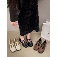 Giày Cao Gót 3cm Oxford Phối Quai Ngang K205
