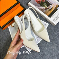 Giày cao gót 5 phân quai hậu mũi nhọn chất tuyết nhung siêu xịn  TA18