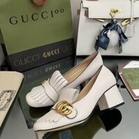 Giày Cao Gót 5cm Hiệu Gucci Phối Tua Rua Thời Trang Sang Trọng Cho Nữ