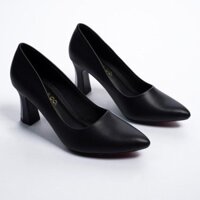 Giày Cao Gót 7 Cm Mũi Nhọn Màu đen, nude HQB-07 - Còn hàng , '