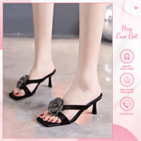 Giày cao gót 7 phân, guốc nữ lơ đá cực êm chân mã H28