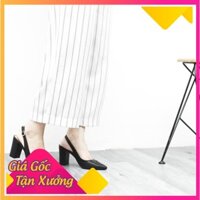 Giày Cao Gót 7cm Slingback Hở Gót Mũi Nhọn Pixie P880