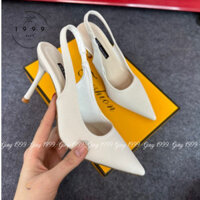 Giày cao gót 9 phân  gót 9cm quai hậu mũi nhọn chất tuyết nhung hàng cao cấp kèm hộp  HH8 Thanh Thảo Store
