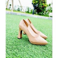 Giày cao gót 9 phân size 35 đến 39 màu đen, nâu, kem