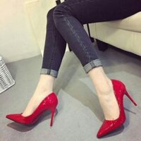 Giày cao gót 9p màu đỏ