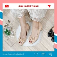 Giày Cao Gót Big Size Nữ Hở Mũi Giày Búp Bê 3 Phân Hoàng Thanh G1