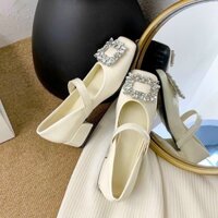 Giày cao gót bít mũi gót vuông 3cm mã CD56