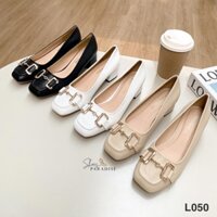 Giày cao gót bít mũi mũi vuông 3 phân nữ đế vuông 3p shoes paradise L050 WS