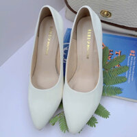 Giày cao gót bít mũi nhọn chất tuyết nhung gót cao 5p_7p đi êm chân,giày cao gót dự tiệc sành điệu mẫu A02 tuyết nhung