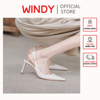 Giày Cao Gót Bít Mũi WINDY Dáng Slingback  7-9 cm Mũi Nhọn Thanh lịch CG-0654