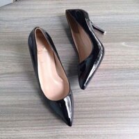 Giày Cao Gót Calla Đế Đỏ Màu Đen 7p