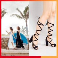 Giày cao gót chiến binh cột dây