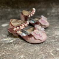 giày cao gót cho bé gái-giày công chúa khiêu vũ 2 màu