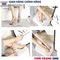 Giày cao gót cổ ngọc quai trong-dép cao gót công sở tiểu thư sang chảnh -PHƯƠNG 1989