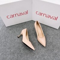 Giày cao gót công sở mũi nhọn gót nhọn 7cm da cao cấp thanh lịch, tôn dáng Carnaval - VS72