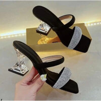 Giày Cao Gót Đế Trong Quai Đá 7P Da Mềm Đi Êm Chân