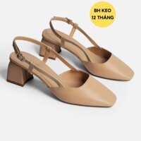 Giày Cao Gót Đế Vuông 5 Cm Thời Trang Bít Mũi Gót vuông Phối Dây Sành Điệu_KCL003