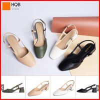 Giày Cao Gót Đế Vuông 5Cm, Giày Cao Gót Nữ Phối Dây Sành Điệu VẺ ĐẸP CON NGƯỜI ĐẤT VIỆT .