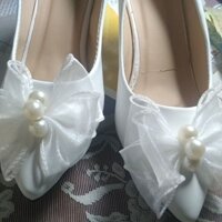 giày cao gót đính nơ