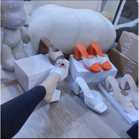 Giày Cao Gót Đúp Cao 10 Phân Nữ Đế Vuông Êm Chân Quai Ngang Có 4 Màu Mẫu Hot