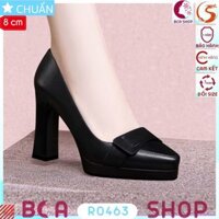 Giày cao gót đúp nữ 8 phân bít mũi RO463 ROSATA tại BCASHOP gót trụ, tôn dáng và khẳng định đẳng cấp công sở tinh tế