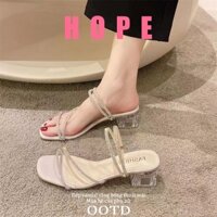 Giày cao gót hở mũi mùa hè cho nữ thoáng mát và thời trang