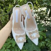 Giày Cao Gót Khoá Đá Đế Cao 7cm