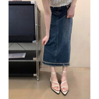 Giày cao gót kiểu dáng mũi nhọn quai bắt chéo,Đế tròn 3p Bigsize 40,41,42,43