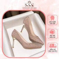 Giày Cao Gót Kim sa Bling Sang Chảnh Gót Nhọn 7-9 phân, Giày Cao Gót Nữ Xưởng Giày Xinh
