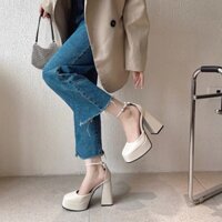 Giày cao gót marry jane 12cm đế trụ tôn dáng Ms03