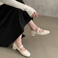 Giày cao gót Mary Jane êm chân phong cách Hàn Quốc đế 4p M86