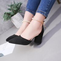 GIÀY CAO GÓT MMC99 CAO 7P CÓ 2 MÀU ĐEN,KEM THỜI TRANG QUÍ PHÁI 2023