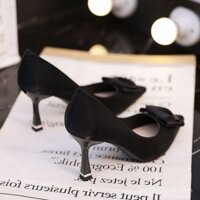 Giày cao gót mỏng mũi nhọn đa năng mới cho bé gái, giày cao gót nữ