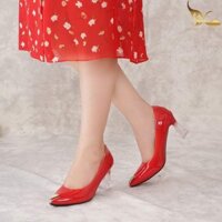 Giày Cao Gót Mũi Nhọn Cách Điệu Gót Trong